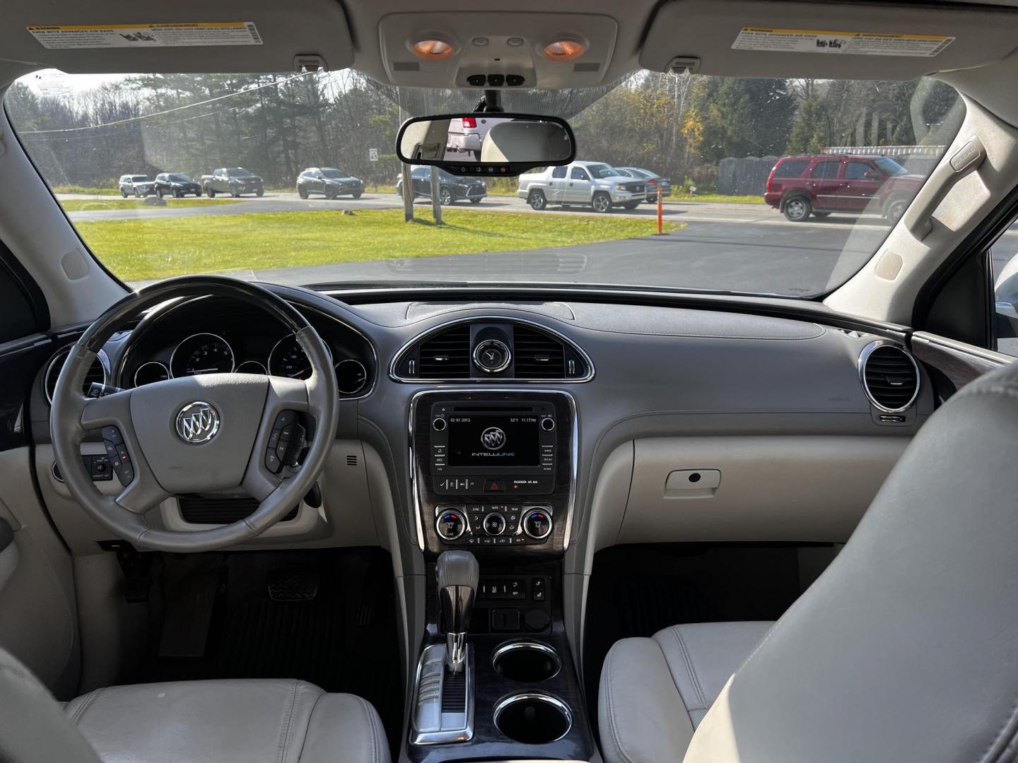 2017 Silver /Grey Buick Enclave Leather AWD (5GAKVBKD5HJ) with an 3.6L V6 DOHC 24V engine, 6A transmission, located at 547 E. Main St., Orwell, OH, 44076, (440) 437-5893, 41.535435, -80.847855 - This 2017 Buick Enclave Leather AWD is a mid-size luxury SUV equipped with a robust 3.6-liter V6 engine and a 6-speed automatic transmission, providing a smooth and capable driving experience. The plush interior features leather upholstery, with 2nd-row captain's seats for added comfort and convenie - Photo#33