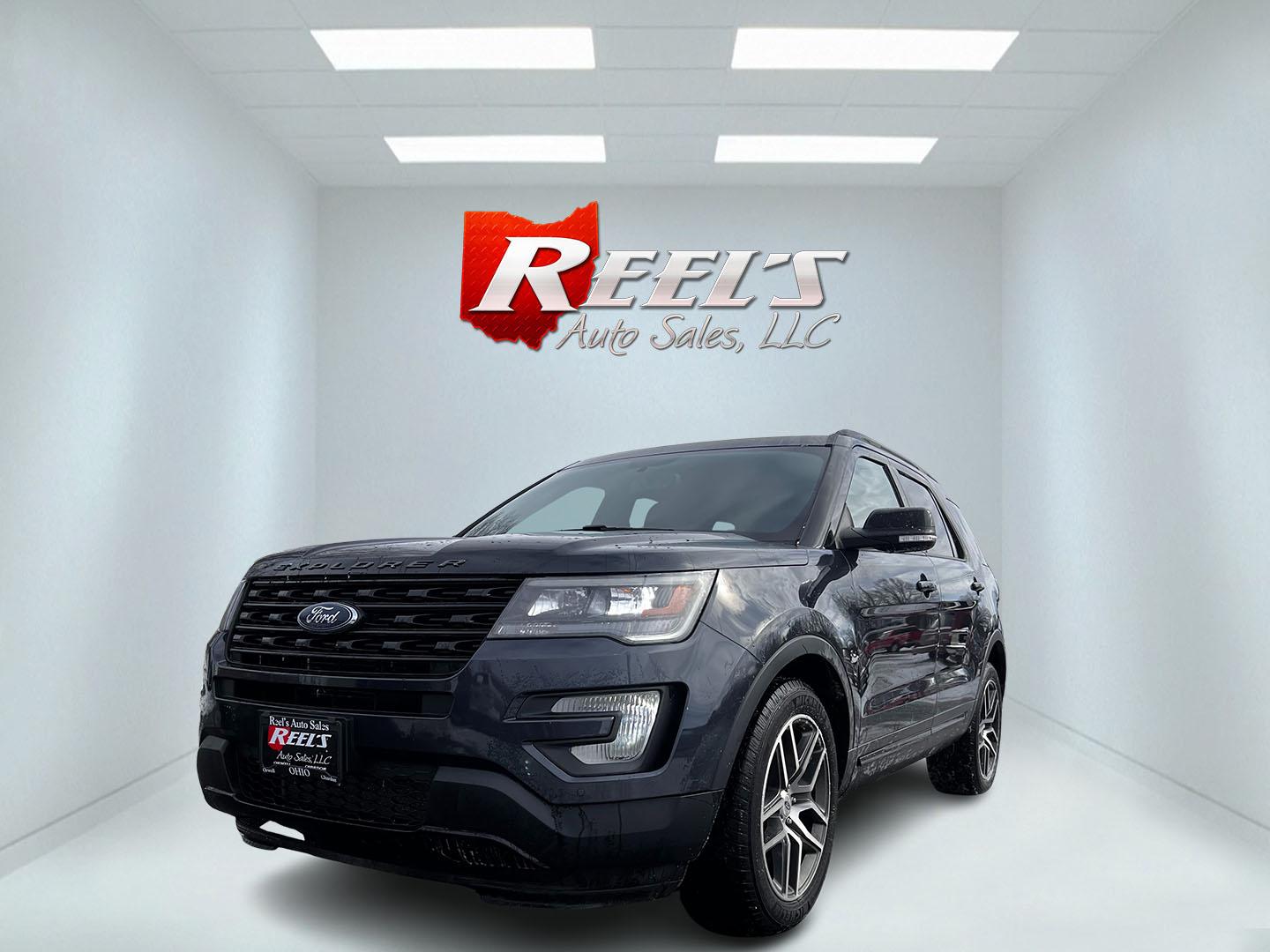 2017 Gray /Black Ford Explorer Sport 4WD (1FM5K8GT1HG) with an 3.5L V6 DOHC 24V TWIN TURBO engine, 6A transmission, located at 547 E. Main St., Orwell, OH, 44076, (440) 437-5893, 41.535435, -80.847855 - This 2017 Ford Explorer Sport 4WD is a powerful and feature-packed vehicle, ideal for families and adventure seekers. It houses a 3.5 Twin Turbo EcoBoost V6 engine and a 6-speed automatic transmission allowing it to deliver 365 HP & 350 Lb-Ft torque, thereby hitting 0-60 in just 6 seconds. Its towin - Photo#0