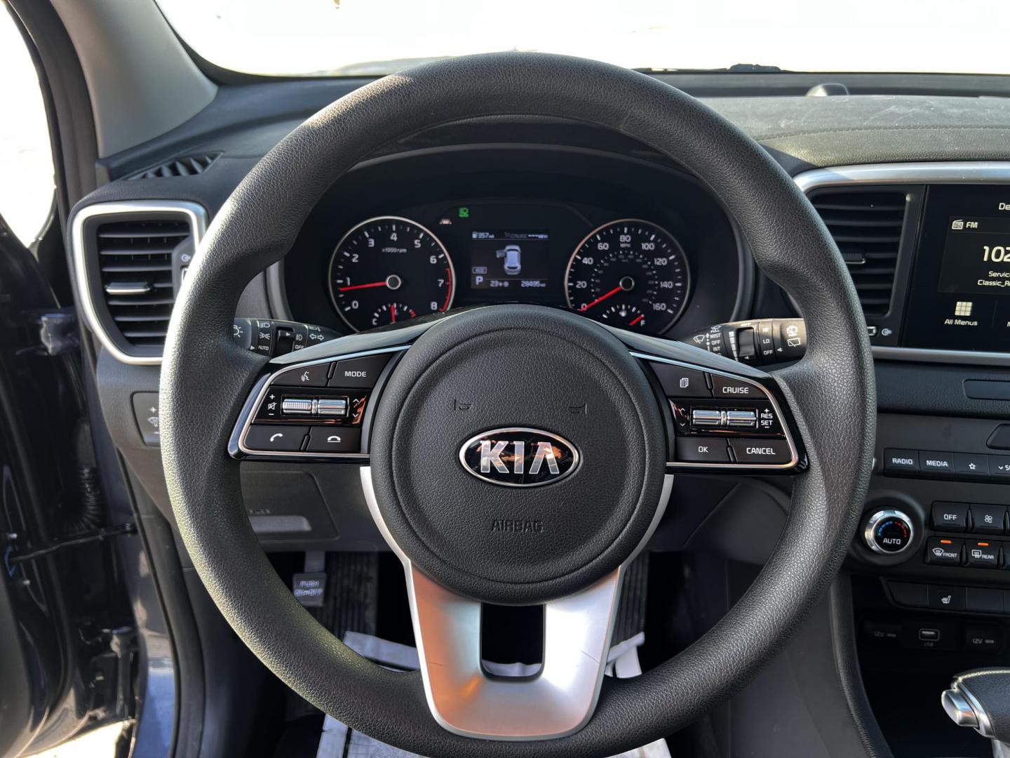 2022 Blue /Black Kia Sportage LX AWD (KNDPMCAC6N7) with an 2.4L I4 DOHC 24V engine, 6A transmission, located at 11115 Chardon Rd. , Chardon, OH, 44024, (440) 214-9705, 41.580246, -81.241943 - This One Owner 2022 Kia Sportage LX AWD is a compact SUV designed to deliver both comfort and modern technology features. Powered by a 2.4L I4 GDI engine with a 6-speed automatic transmission, it achieves around 26 MPG on the highway, offering efficiency for day-to-day driving. Inside, this Sportage - Photo#23