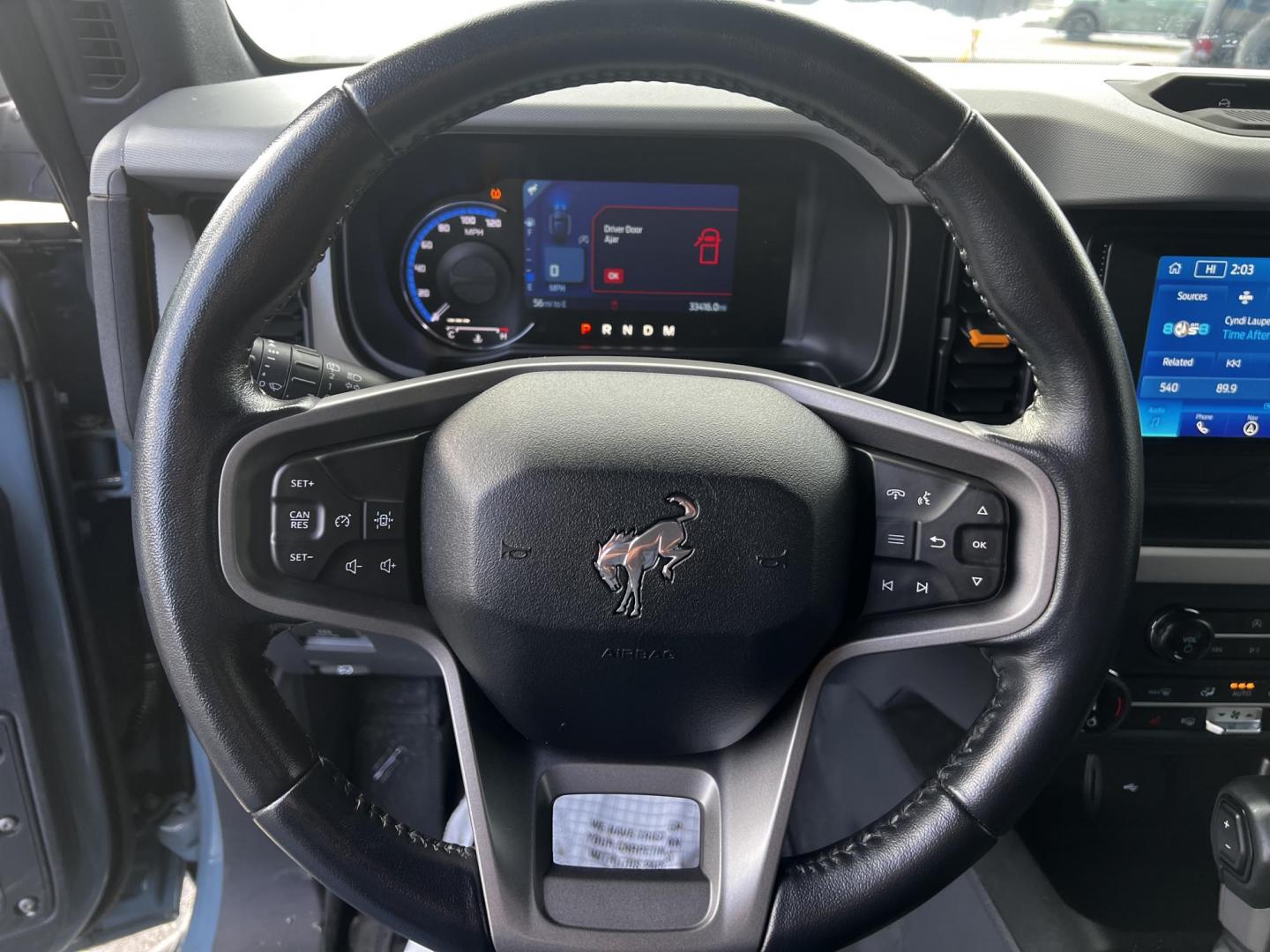 2022 Blue /Black Ford Bronco Badlands 4-Door (1FMEE5DP6NL) with an 2.7L V6 DOHC 24V TWIN TURBO engine, 10 Speed Auto transmission, located at 11115 Chardon Rd. , Chardon, OH, 44024, (440) 214-9705, 41.580246, -81.241943 - This 2022 Ford Bronco Badlands, equipped with a robust 2.7L Twin Turbo EcoBoost V6 engine, delivers an impressive 330 horsepower and 415 lb-ft of torque, making it a formidable choice for off-road enthusiasts. Its 10-speed automatic transmission ensures smooth and responsive performance, while 37" a - Photo#19