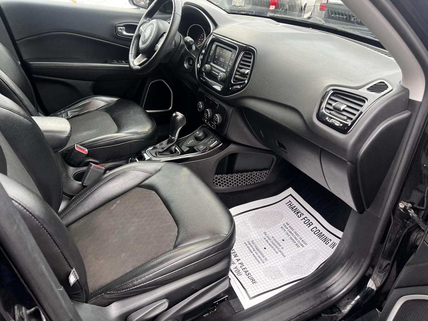 2018 Black /Black Jeep Compass Altitude 4WD (3C4NJDBB2JT) with an 2.4L I4 DOHC 16V engine, 9 Speed Automatic transmission, located at 547 E. Main St., Orwell, OH, 44076, (440) 437-5893, 41.535435, -80.847855 - This 2018 Jeep Compass Altitude 4WD is a compact SUV designed to offer a balance of capability and comfort. Powered by a 2.4-liter I4 engine, it is paired with a 9-speed automatic transmission, providing a smooth driving experience and impressive fuel efficiency with up to 30 MPG on the highway. Thi - Photo#33