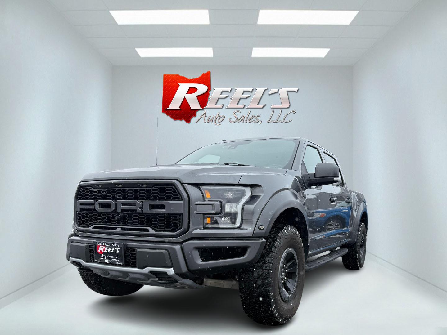 2018 Gray /Black Ford F-150 Raptor SuperCrew 4WD (1FTFW1RG5JF) with an 3.5 V6 TWIN TURBO High Output engine, 10 Speed Auto transmission, located at 547 E. Main St., Orwell, OH, 44076, (440) 437-5893, 41.535435, -80.847855 - This One Owner 2018 Ford F-150 Raptor Crew Cab 4WD is an impressive off-road performance truck that combines power and luxury. It is fueled by a robust 3.5-liter twin-turbo high-output EcoBoost V6 engine that delivers a substantial 450 horsepower and 510 lb-ft of torque, coupled with a 10-speed auto - Photo#0