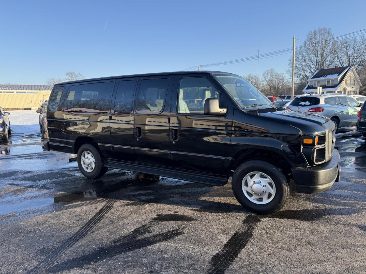 2014 Black /Gray Ford E-Series Wagon E-350 XL Super Duty Extended (1FBSS3BL8ED) with an 5.4L V8 SOHC 16V FFV engine, 4-Speed Automatic with Overdrive transmission, located at 547 E. Main St., Orwell, OH, 44076, (440) 437-5893, 41.535435, -80.847855 - This CLEAN One Owner Low Miles 2014 Ford E350 XL is a robust 15-passenger van ideal for group transportation needs, powered by a 5.4 Triton V8 engine paired with a 4-speed automatic transmission. Its flex-fuel capability offers flexibility with fuel choices, while the 3.73 gearing aids in optimizing - Photo#13