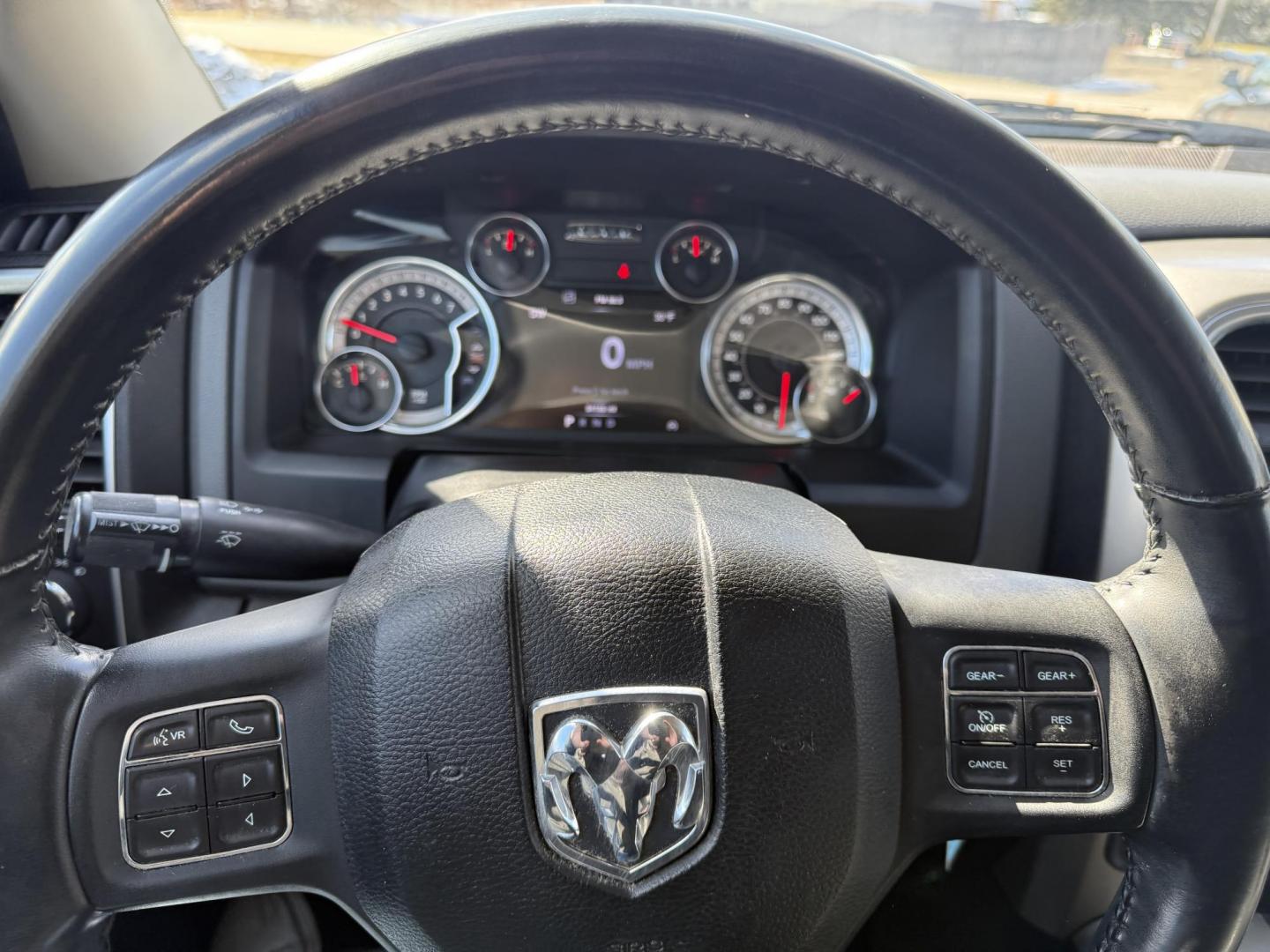 2016 White /Gray RAM 1500 Big Horn Crew Cab SWB 4WD (3C6RR7LT5GG) with an 5.7L V8 OHV 16V engine, 8-Speed Automatic transmission, located at 11115 Chardon Rd. , Chardon, OH, 44024, (440) 214-9705, 41.580246, -81.241943 - This 2016 Ram 1500 Big Horn Crew Cab is a capable and feature-rich pickup truck powered by a 5.7L HEMI V8 engine combined with an 8-speed automatic transmission, providing robust performance and smooth driving dynamics. It comes with 3.21 gearing, offering a balanced blend of power and efficiency, a - Photo#22